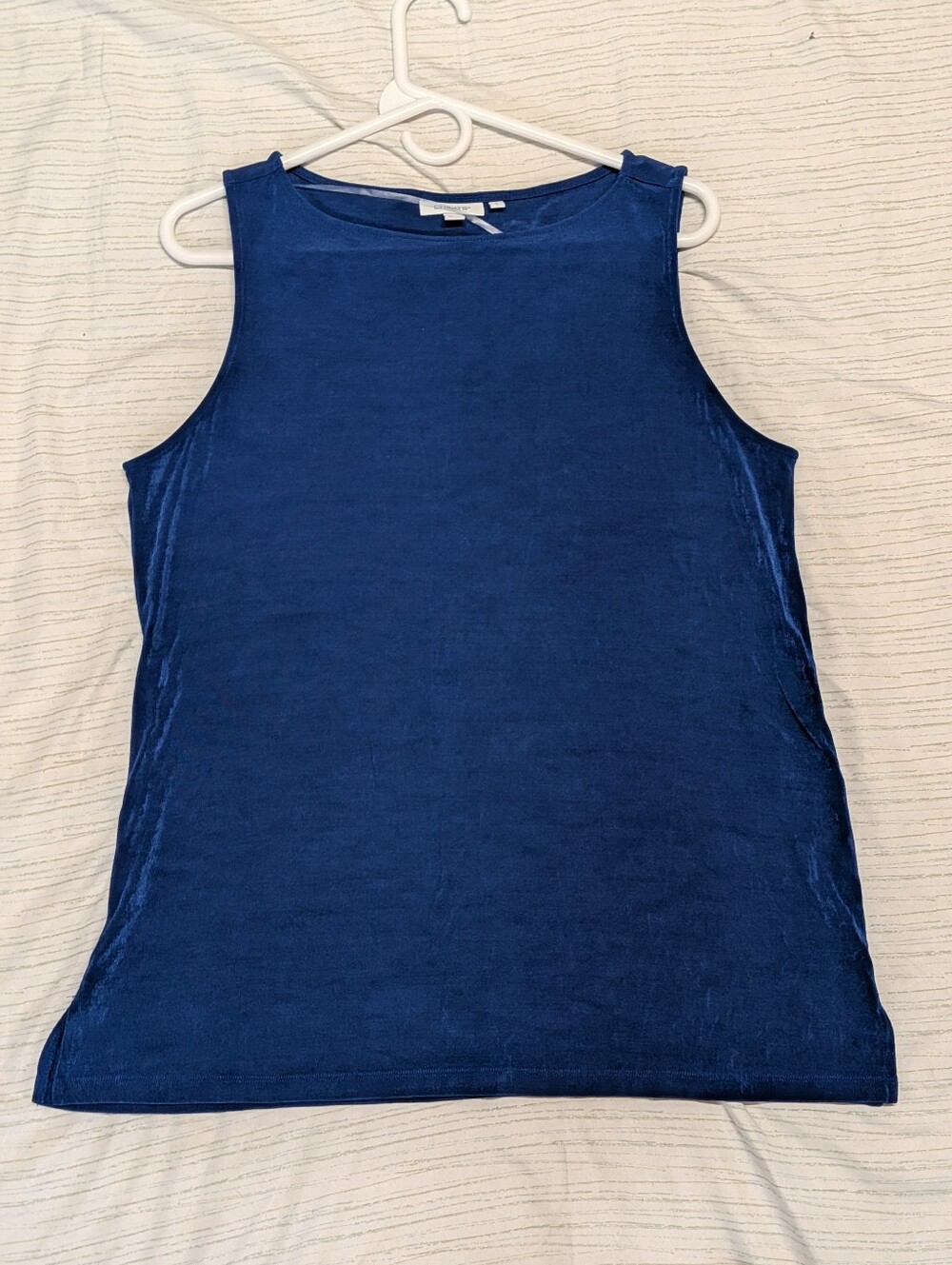 Chico's Travelers Classic Side-Slit Tank, Rich Cobalt, Size 2 ( Large)